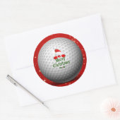 Golfers' Festief Kerstontwerp--Het is Sinterklaas! Ronde Sticker (Envelop)