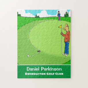 Golfer's gemiste Cartoon Legpuzzel
