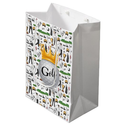 Golfers Gift Bag Medium Cadeauzakje (Voorkant Gekanteld)