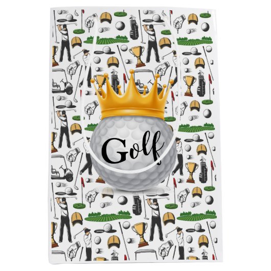 Golfers Gift Bag Medium Cadeauzakje (Voorkant)