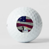 Golfer's Gift Flag Patriottisch Golfballen (Voorkant)