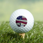 Golfer's Gift Flag Patriottisch Golfballen (Insitu Shirt)
