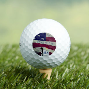 Golfer's Gift Flag Patriottisch Golfballen