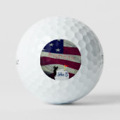 Golfer's Gift Vlag Patriottisch Golfballen (Voorkant)
