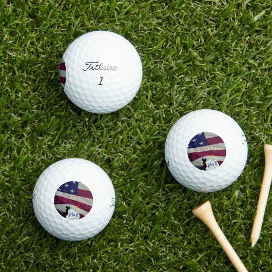 Golfer's Gift Vlag Patriottisch Golfballen (Insitu Gras)