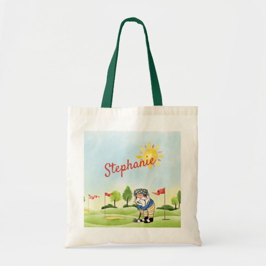 Golfer's Gnome Canvas tas (Voorkant)