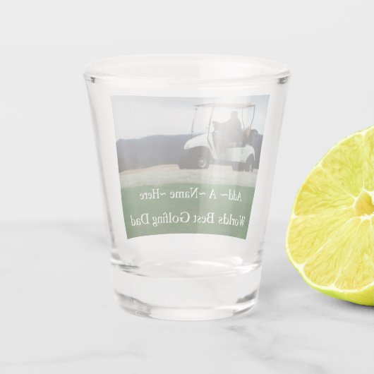 Golfers, golf, golfen Werelden beste vader Shot Glas (Achterkant)