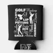 Golfers Golf Terminology Blikjeskoeler (Achterkant)