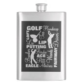 Golfers Golf Terminology Heupfles (Voorkant)