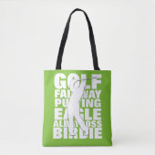 Golfers Golf Terminology Typography Tote Bag (Voorkant)