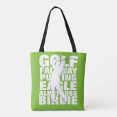 Golfers Golf Terminology Typography Tote Bag (Achterkant)