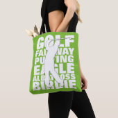 Golfers Golf Terminology Typography Tote Bag (Dichtbij)