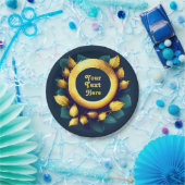 Golfers Green en Gold Wreath Papieren Bordje (Feest)