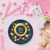 Golfers Green en Gold Wreath Papieren Bordje (Feest)