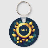 Golfers Green en Gold Wreath Sleutelhanger (Voorkant)