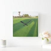 Golfer's Green - Vierkante Wandklok HAMbWG (Huis)
