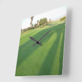 Golfer's Green - Vierkante Wandklok HAMbWG (Hoek)