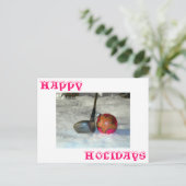 Golfers Groeten Feestdagenkaart (Staand voorkant)