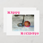 Golfers Groeten Feestdagenkaart (Voorkant / Achterkant)