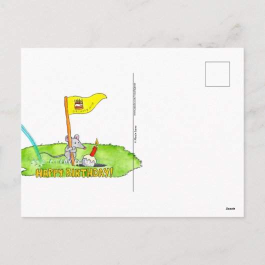 Golfer's Happy Birthday-briefkaart van Nicole Jane Feestdagenkaart (Achterkant)