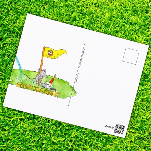 Golfer's Happy Birthday-briefkaart van Nicole Jane Feestdagenkaart