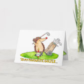 Golfer's Happy Birthday wenskaart Kaart (Voorkant)