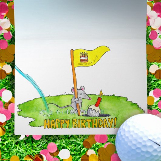 Golfer's Happy Birthday wenskaart Kaart