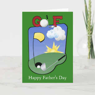 Golfers Happy Fathers Day of personaliseren Kaart