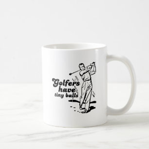 Golfers hebben kleine ballen koffiemok