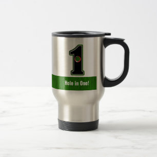 Golfers Hole in One. Luck of Skill? Travel Mug Reisbeker