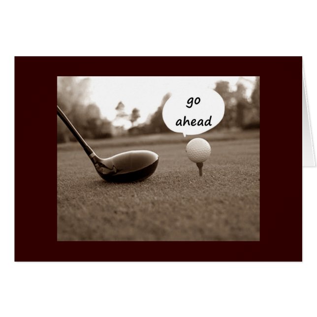 GOLFER'S HUMOR OP TURNING "50" (Voorkant Horizontaal)