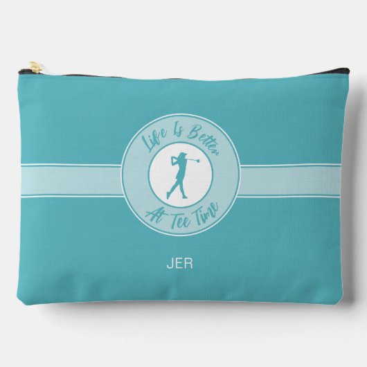 Golfers Life Better at Tee Time Female Golfer Teal Etui (Voorkant)