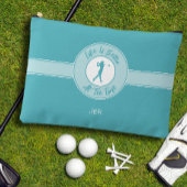 Golfers Life Better at Tee Time Female Golfer Teal Etui