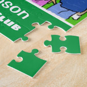 Golfer's Lucky Golf Shot Cartoon Legpuzzel (Zijkant)