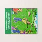 Golfer's Lucky Golf Shot Cartoon Legpuzzel (Horizontaal)