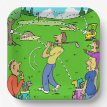 Golfer's Lucky Golf Shot Illustratie op