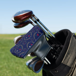 Golfer's Monogram Golfclubs Blauw Patroon Golfheadcover