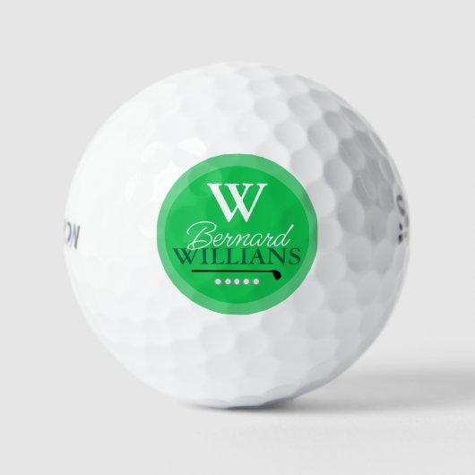 Golfer's Monogram Groen Golfballen (Voorkant)