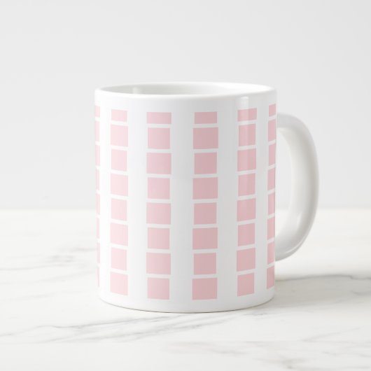 Golfers Mug, Golfing is my Life! Pink White Square Grote Koffiekop (Voorkant rechts)
