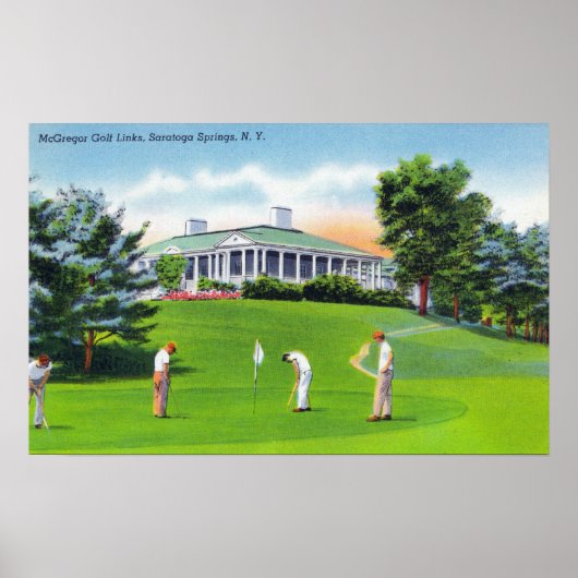 Golfers op McGregor Golf Links Scene Poster (Voorkant)