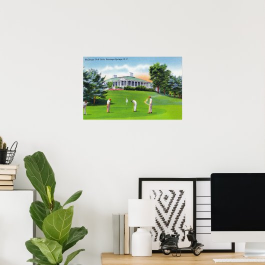Golfers op McGregor Golf Links Scene Poster (Thuiskantoor)
