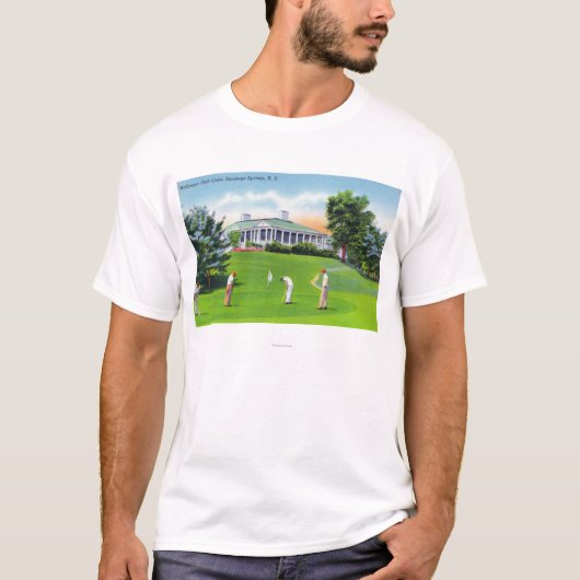 Golfers op McGregor Golf Links Scene T-shirt (Voorkant)