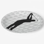 Golfers Papieren Feestbord Bordje (Gekanteld)