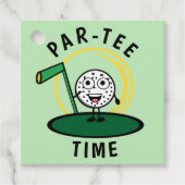 Golfers Par-T-shirt Tijd Bedankjes Labels (Voorkant)