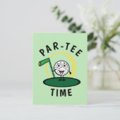 Golfers Par-T-shirt Tijd Briefkaart (Staand voorkant)