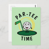 Golfers Par-T-shirt Tijd Briefkaart (Voorkant / Achterkant)