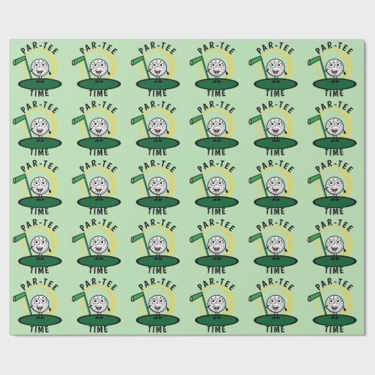 Golfers Par-T-shirt Tijd Cadeaupapier (Vlak)