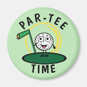 Golfers Par-T-shirt Tijd Magneet (Voorkant)