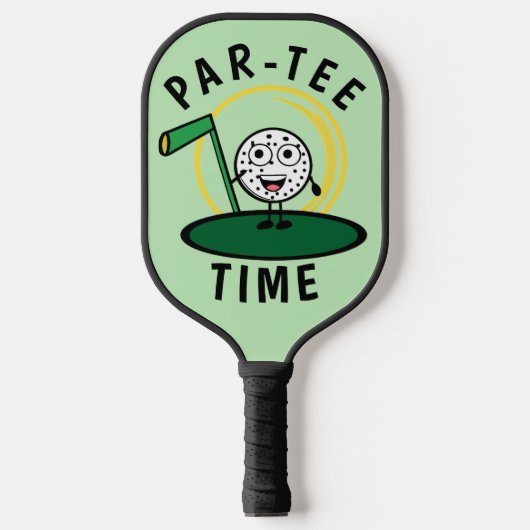 Golfers Par-T-shirt Tijd Pickleball Paddle (Voorkant)