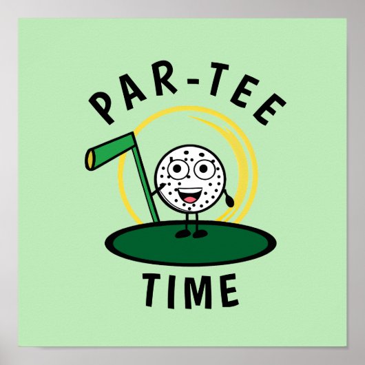 Golfers Par-T-shirt Tijd Poster (Voorkant)